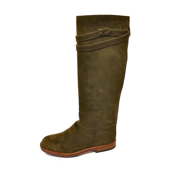 La Botte Gardiane Olive Suede Leather Riding Boot - Picture 9 of 14
